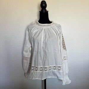 Love the Label Embroidered Balloon Sleeved Blouse • Size M